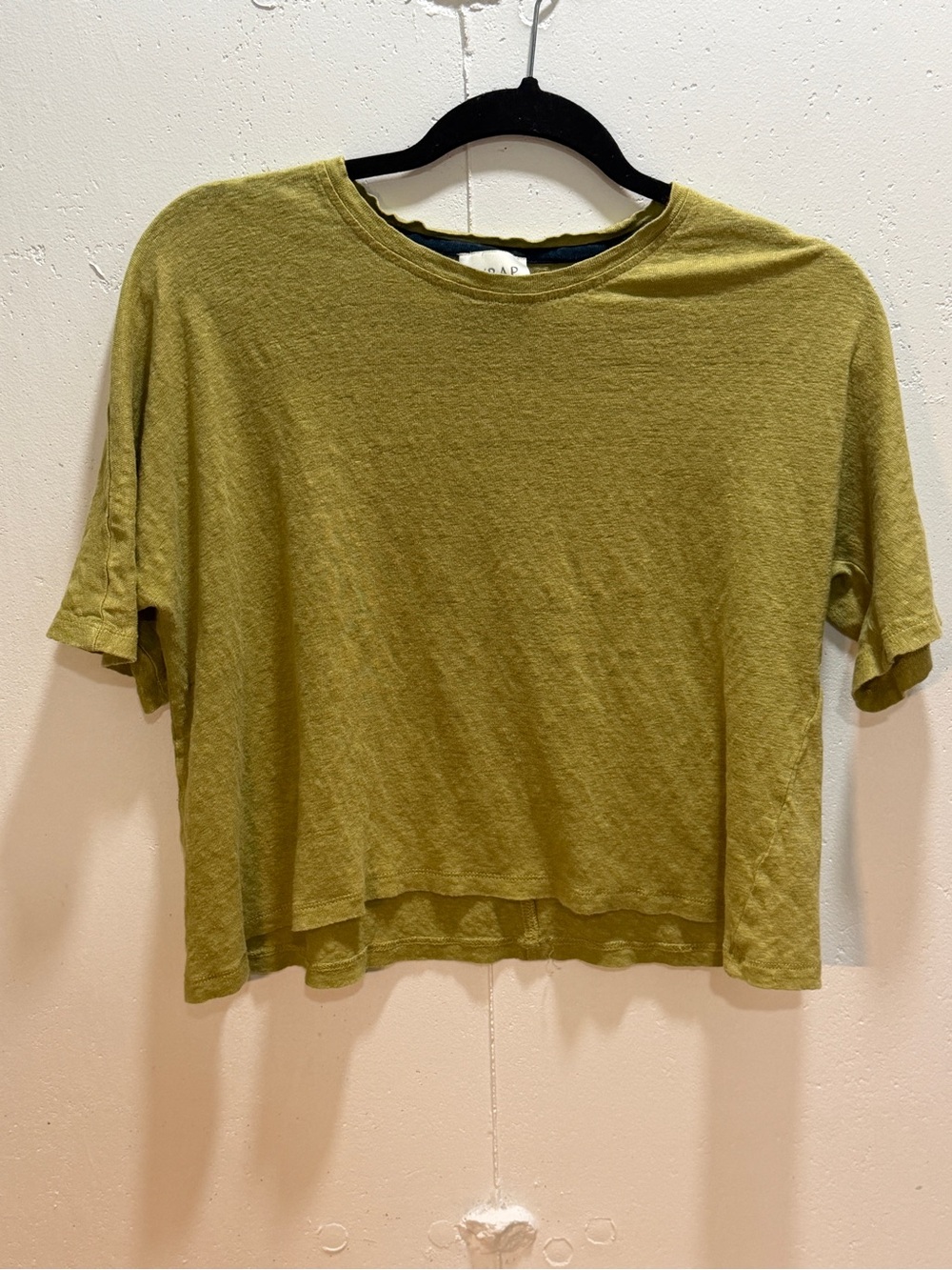 Wrap London Boxy Linen T-shirt—Size Medium